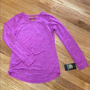 Girls Champion long sleeve stretch workout shirt